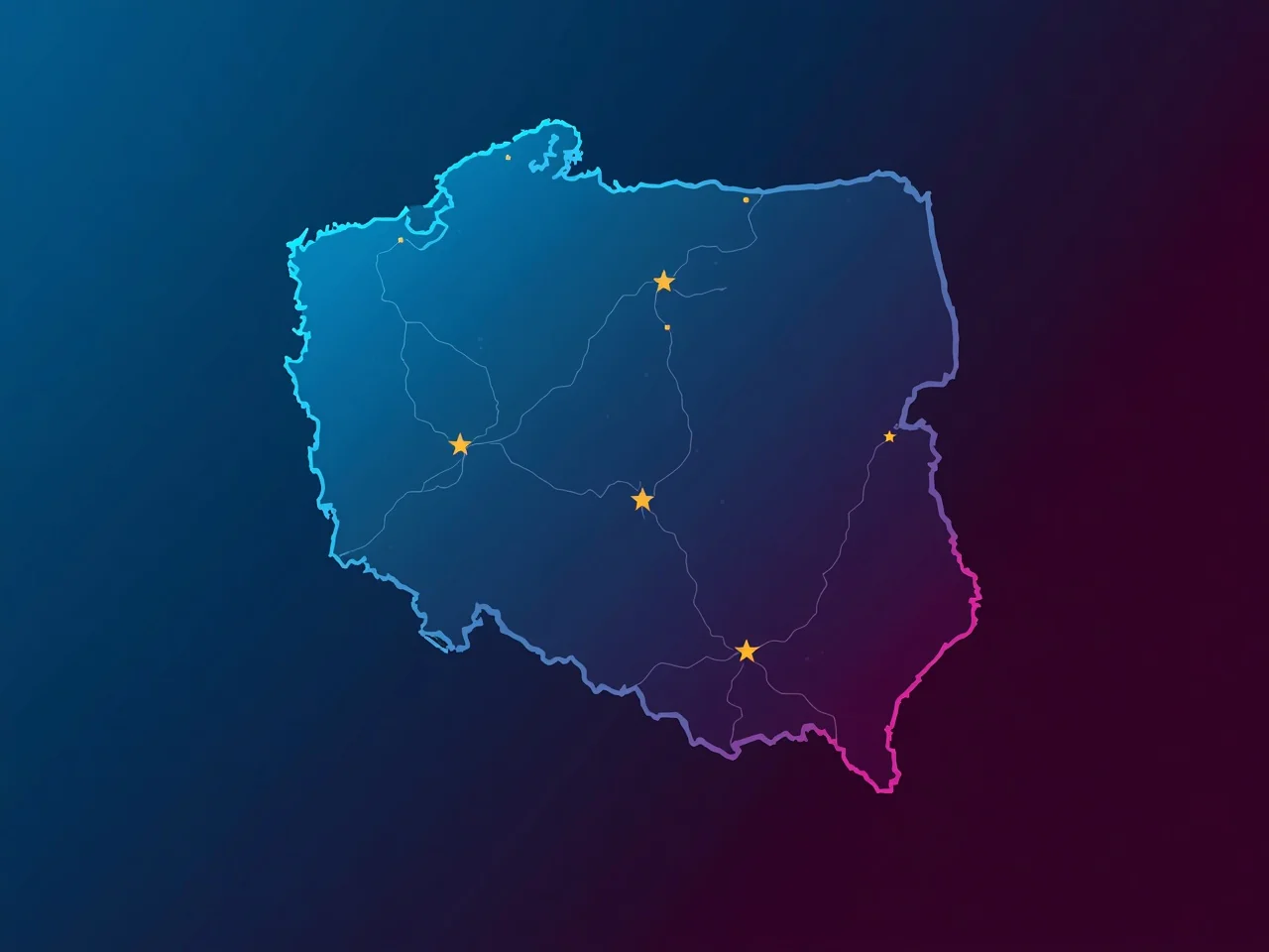 Ilustracja mapa Polski